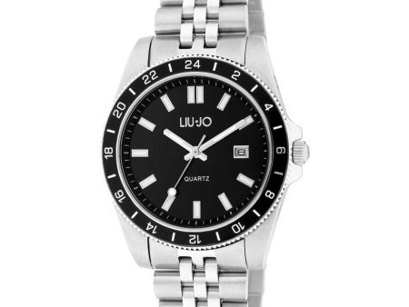 Men s Watch LIU JO TLJ1748 Black Silver (Ø 40 mm) For Discount