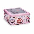 Storage Box Make-up Pink Tin 18 x 8,5 x 18 cm (18 Units) For Cheap