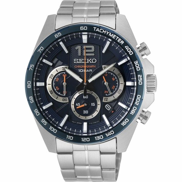 Men s Watch Seiko SSB345P1 (Ø 44 mm) Cheap