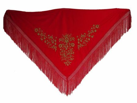 Shawl PGRDRD Red 140 cm Hot on Sale