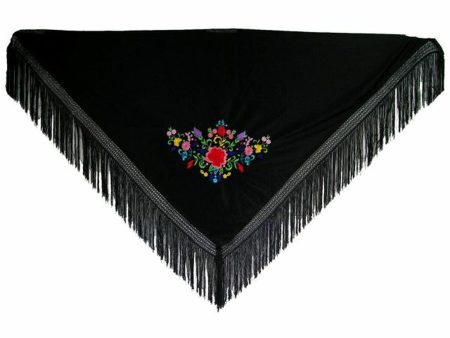 Shawl PGN3928 Black 140 cm Fashion