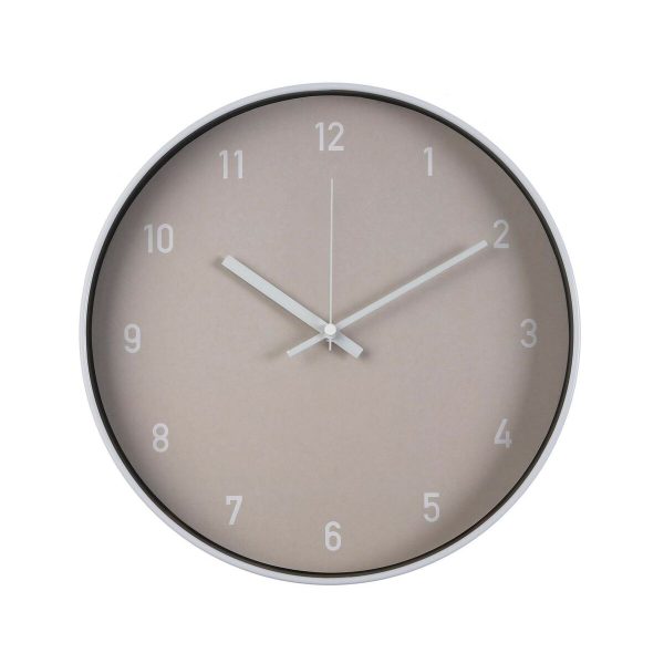 Wall Clock Versa Beige Crystal Plastic 4 x 30 x 30 cm Fashion