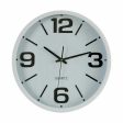 Wall Clock White Black Crystal Plastic 40 x 5 x 40 cm (6 Units) Discount