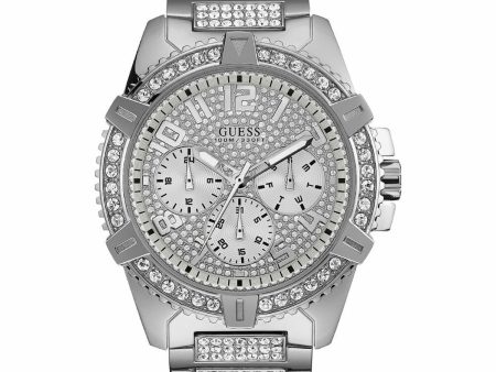 Men s Watch Guess W0799G1 Silver (Ø 48 mm) For Cheap