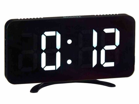 Table-top Digital Clock Black ABS 15,7 x 7,7 x 1,5 cm (12 Units) on Sale