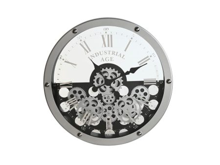 Wall Clock Home ESPRIT Black Silver Metal Crystal Gears 52 x 8,5 x 52 cm Online Sale