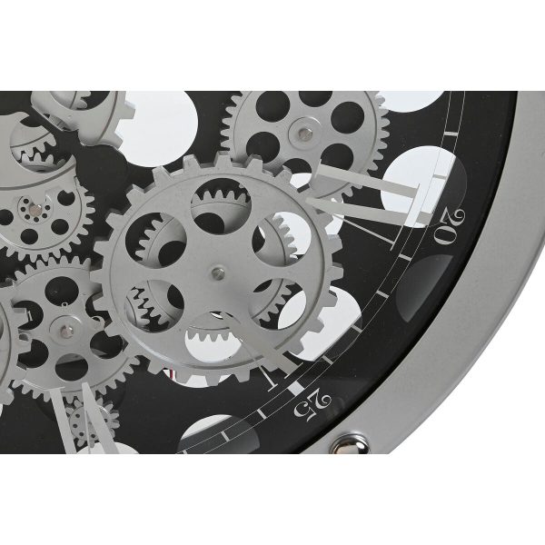 Wall Clock Home ESPRIT Black Silver Metal Crystal Gears 52 x 8,5 x 52 cm Online Sale