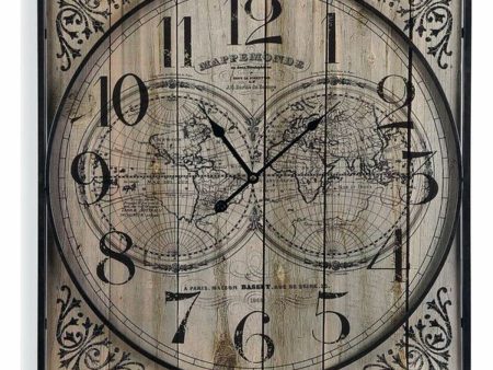 Wall Clock Versa Wood (59,5 x 5,5 x 59,5 cm) Cheap