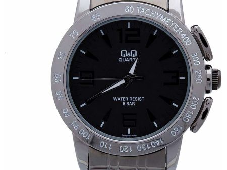 Men s Watch Q&Q Q602J405Y Black Silver (Ø 40 mm) For Cheap