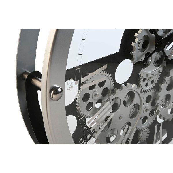 Wall Clock Home ESPRIT Black Silver Metal Crystal Gears 52 x 8,5 x 52 cm Online Sale