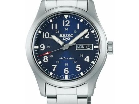 Men s Watch Seiko SPORTS AUTOMATIC Black Silver Fashion